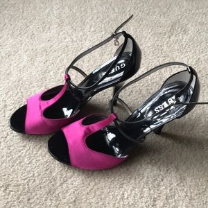 Guess Pink/ Black High Heels